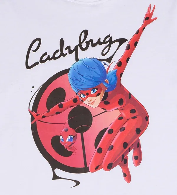 Футболка с принтом Ladybug Miraculous, белый — фото 3