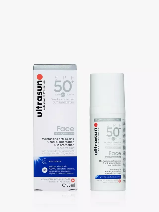 Солнцезащитный крем для лица с SPF 50+ против старения, 50 мл Ultrasun