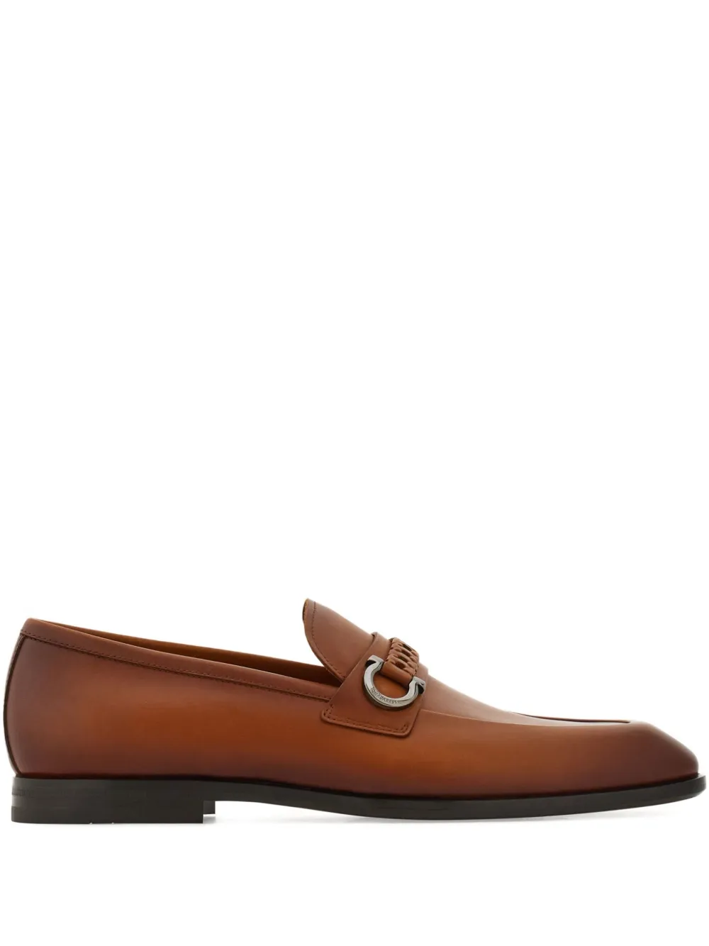 

Лоферы с декором Gancini Ferragamo, коричневый