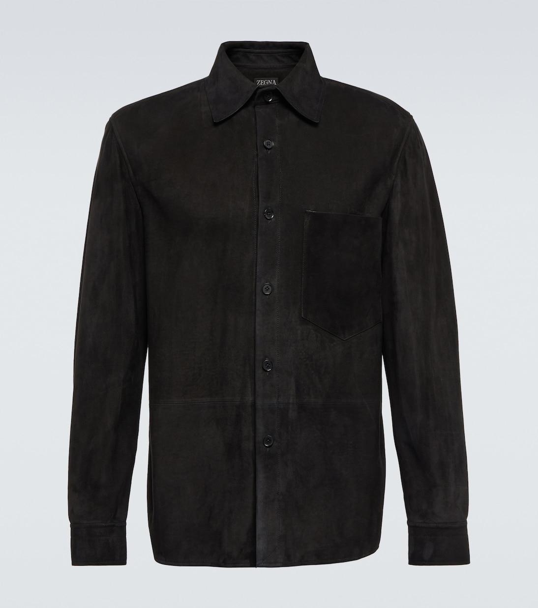 

Замшевая рубашка Zegna, Blk Sld