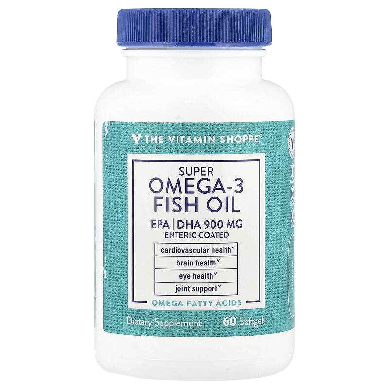 

The Vitamin Shoppe, Рыбий жир с омега-3, 60 мягких таблеток