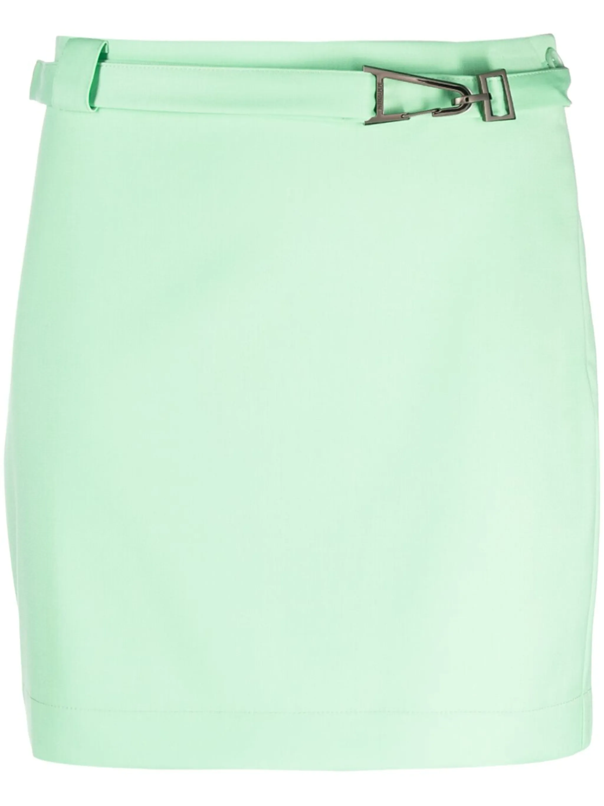 

Мини-юбка прямого кроя с поясом Patrizia Pepe, зеленый