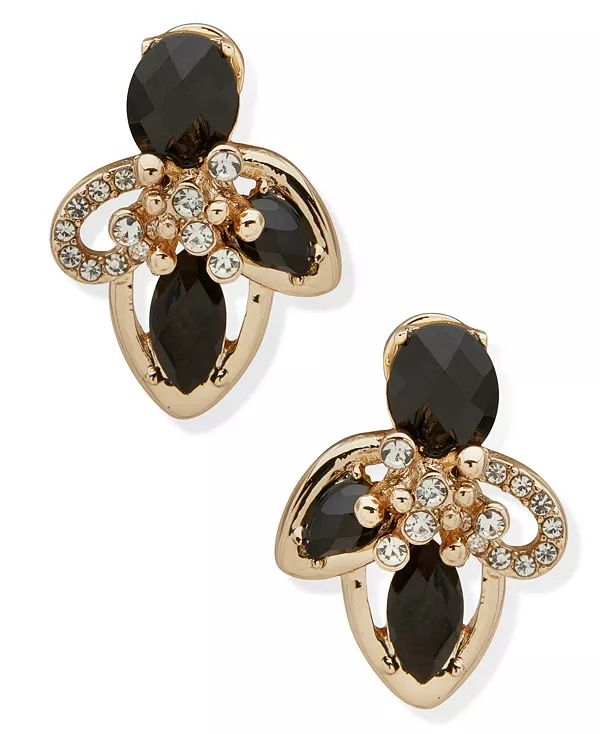 

Серьги-Клипсы EZ Comfort с зелеными лепестками камней Anne Klein, jet