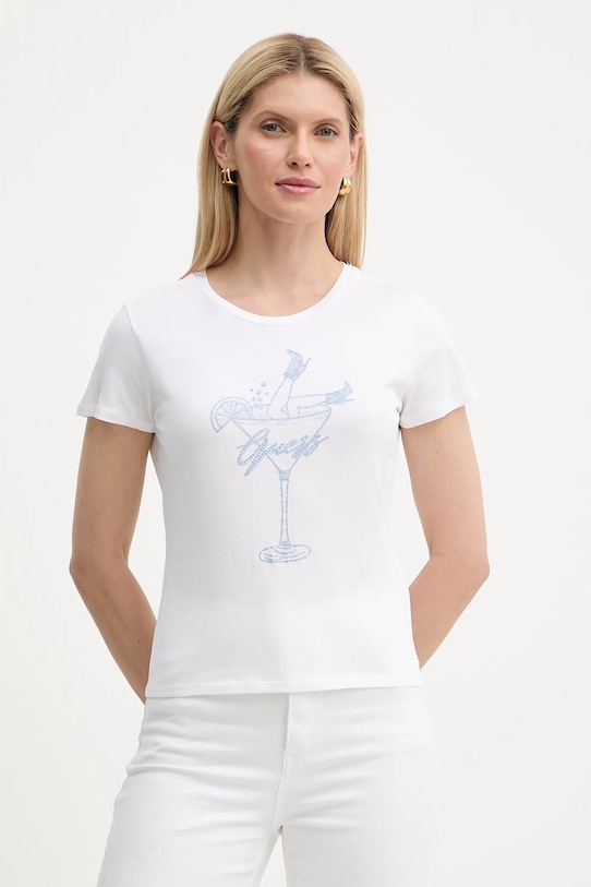 

Хлопковая футболка TINI Guess, белый