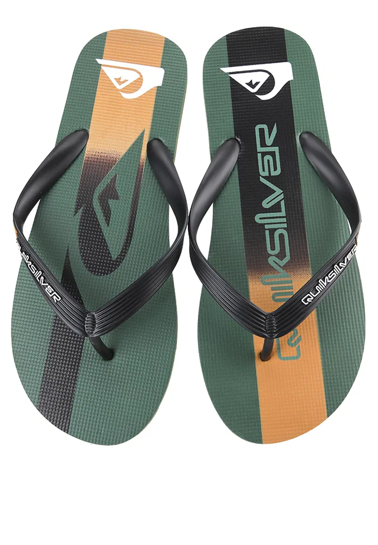 Вьетнамки Moncata Art Quiksilver, черный/зеленый/коричневый — фото 2