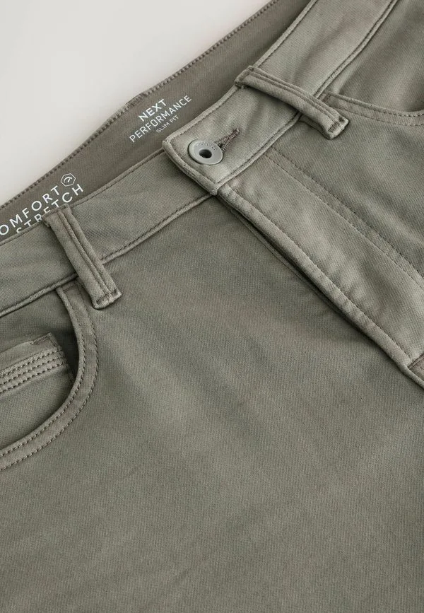 Узкие удобные эластичные брюки Next, Taupe Brown — фото 2