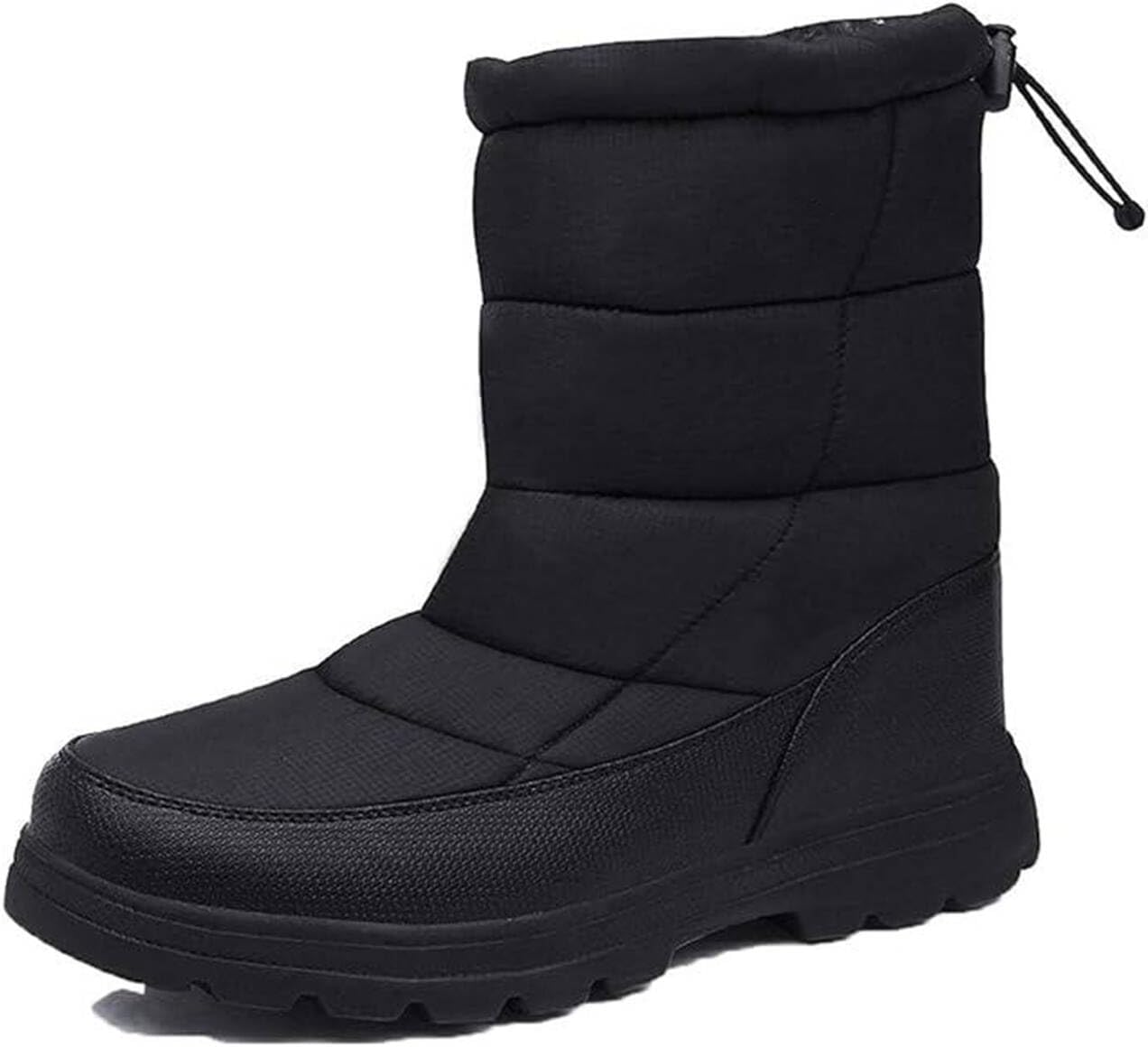 

Мужские и женские зимние ботинки Yiozoi, можно носить зимой, высокие наружные ботинки с плюшевой теплой подкладкой, шнуровка, повседневные прогулочные ботинки с противоскользящей подошвой, черный