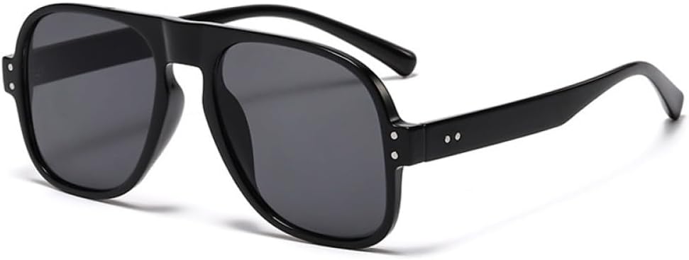 

Солнцезащитные очки 2027 года в ярких, конфетных цветах для женщин, ретро-стиль с заклепками, модные зеленые квадратные солнцезащитные очки для мужчин MTZJH, Black Grey