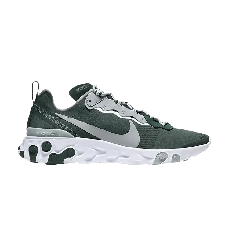

Кроссовки Nike React Element 55 'Michigan State Spartans', зеленый