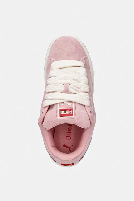 Кроссовки замшевые Suede XL Jr Puma, розовый — фото 4