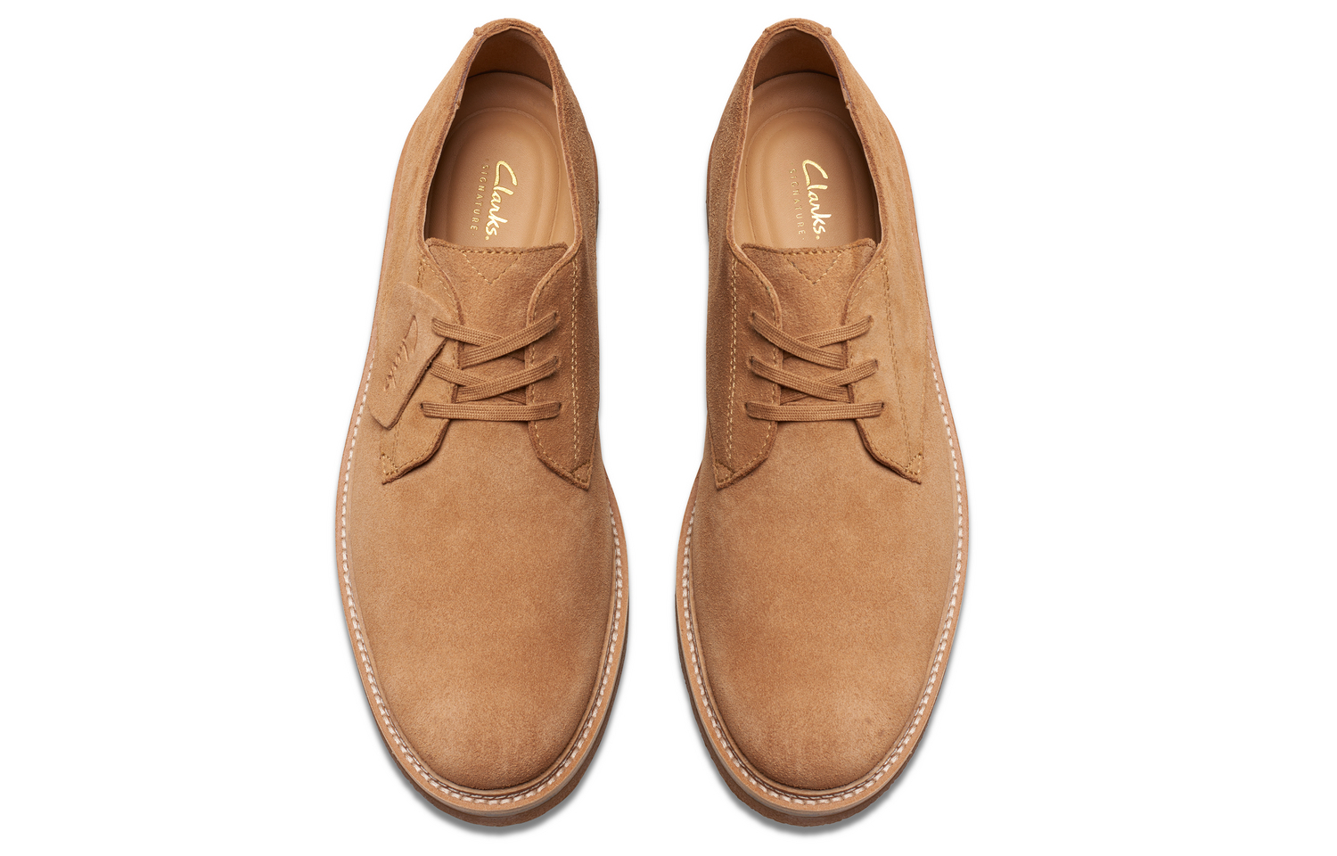 Clarks Кожаные повседневные туфли Cow Split для мужчин, коричневые — фото 3