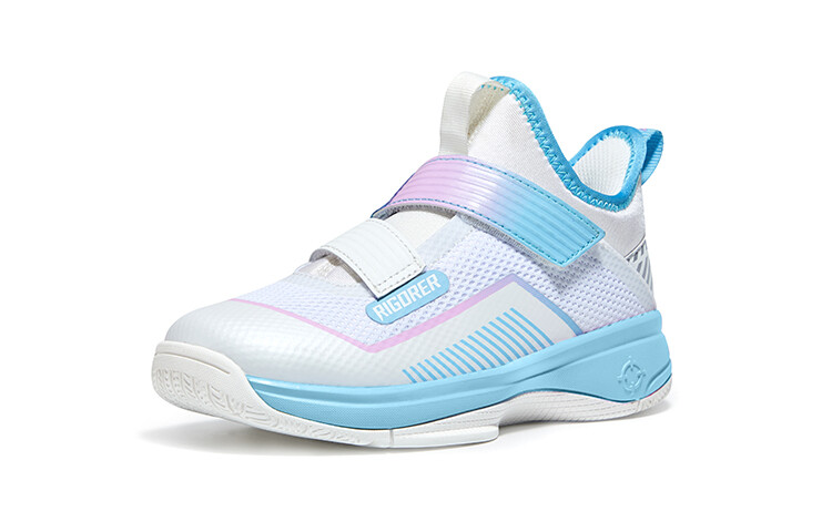 Детские баскетбольные кроссовки Kids Mid-top White/Light Purple Quasi-Kids, белый/светло-фиолетовый — фото 3