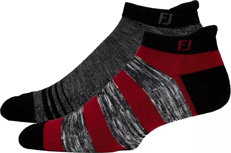 

Мужские носки для гольфа FootJoy ProDry Roll Tab — 2 шт., красный/серый