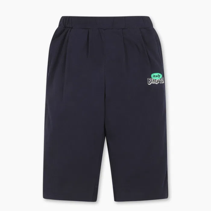 Детские тренировочные брюки 7/8, тёмно-синие, от Benetton Kids
