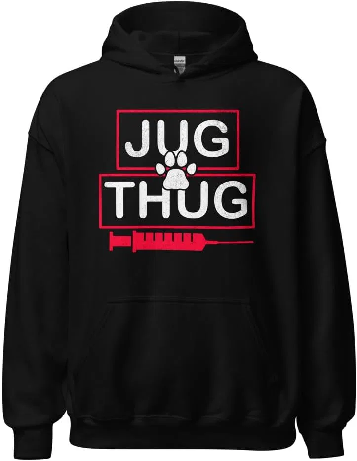 Забавная толстовка унисекс для ветеринарного техника, берущего кровь, Jug Thug