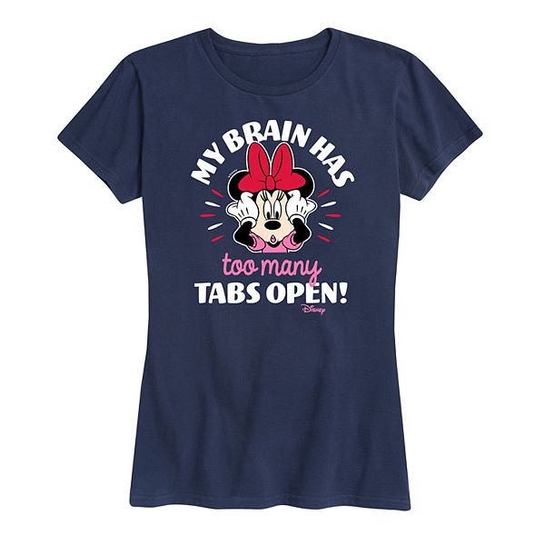 

Футболка с принтом Minnie Mouse My Brain Too Many Tabs Disney, Navy, Синий, Футболка с принтом Minnie Mouse My Brain Too Many Tabs Disney, Navy