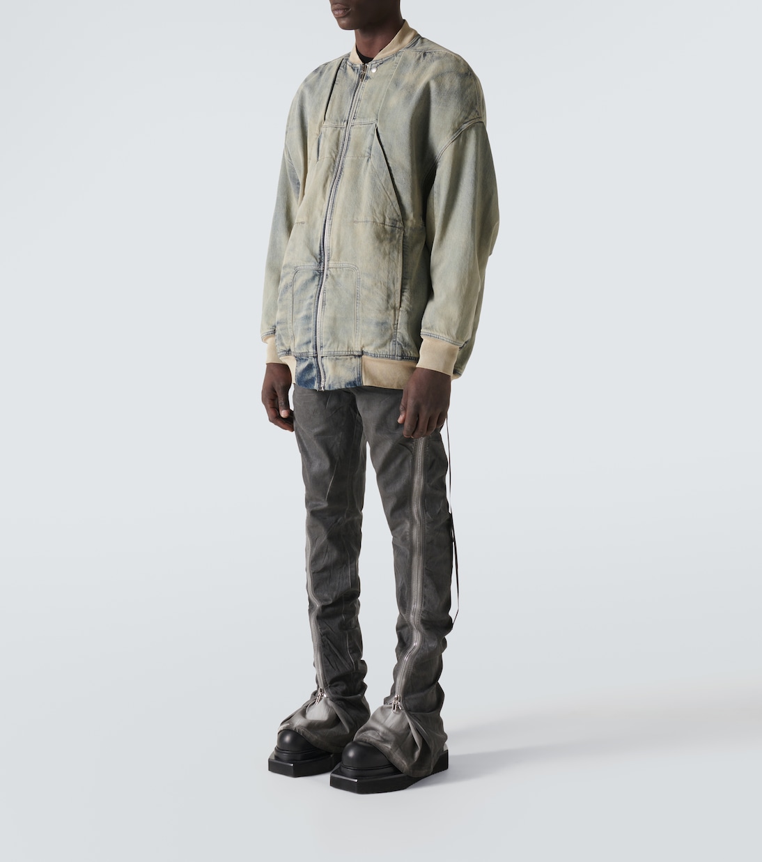 Джинсовая куртка Sphinx Jumbo из окрашенной ткани Rick Owens, Sky — фото 2