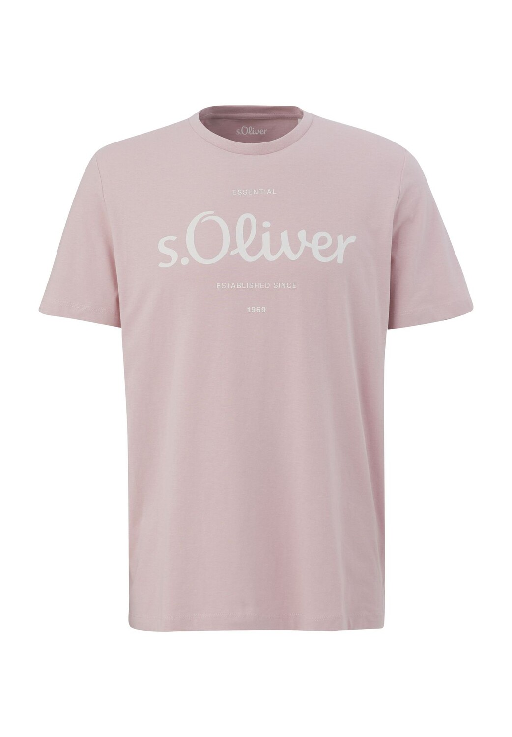 

Футболка с круглым вырезом, логотип, для мужчин s.Oliver, цвет Lilac Pink