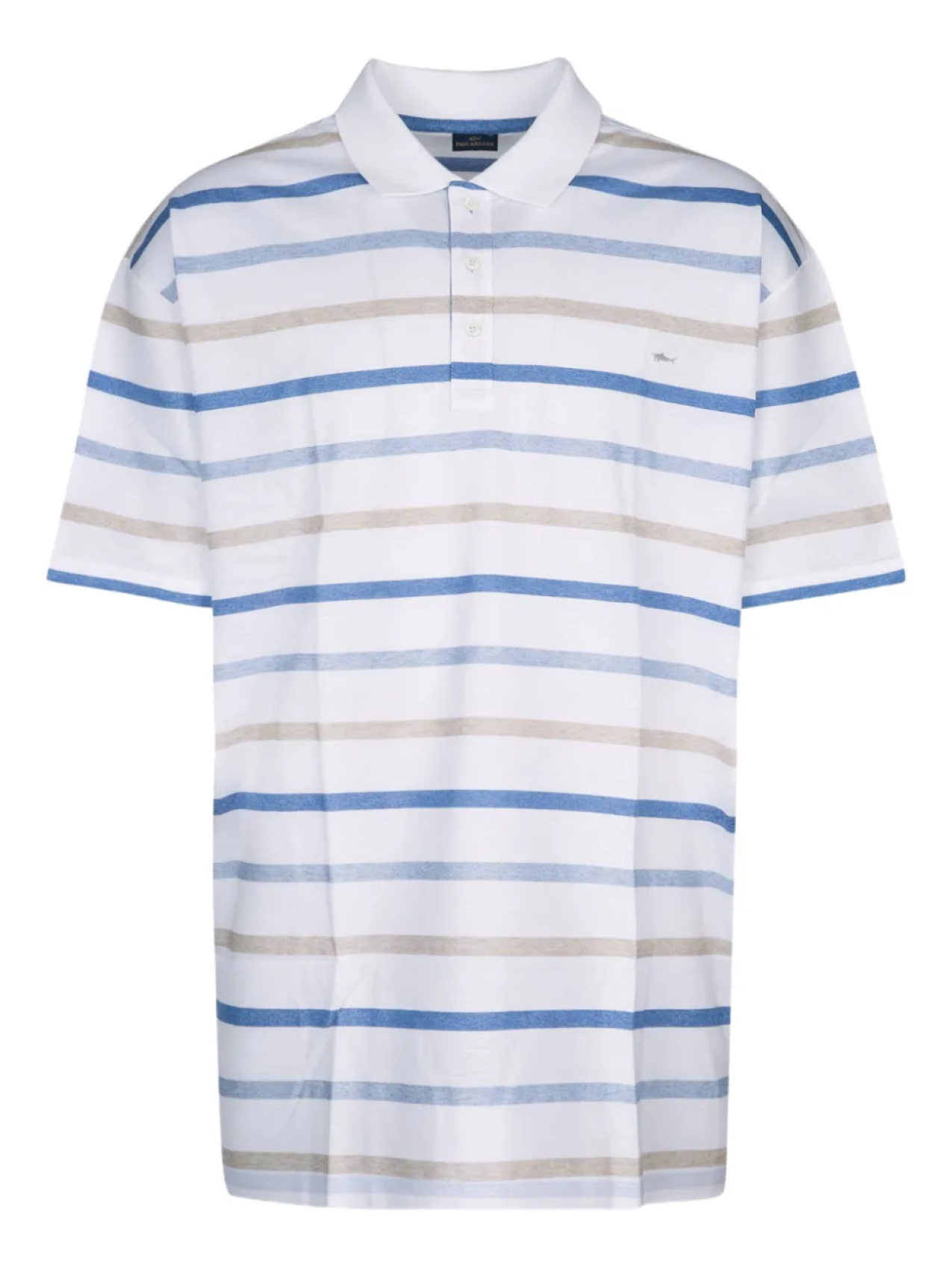 

Полосатая рубашка-поло Paul & Shark, белый