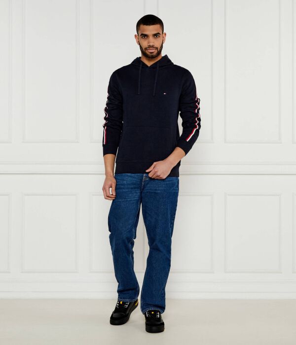 Свитер в глобальную полоску Regular fit Tommy Hilfiger, синий — фото 2