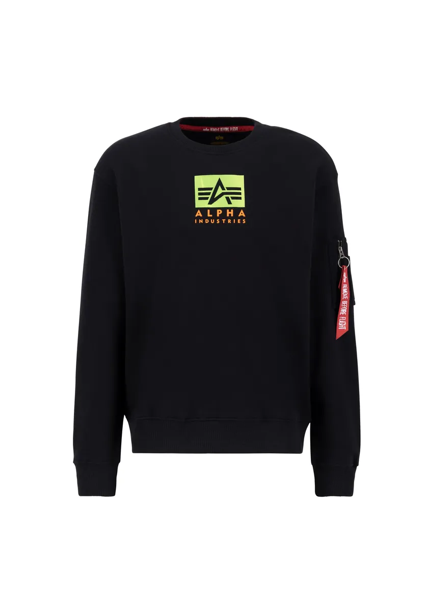 

Свитер Alpha Industries " Alpha Industries Мужчины - Толстовки Атласный свитер с логотипом", черный
