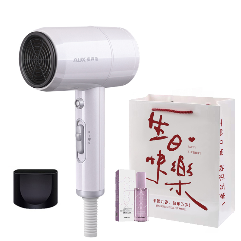 

Фен для волос 1800W с отрицательными ионами AH7800I Aux, White-negative ion [essential oil + birthday gift bag]