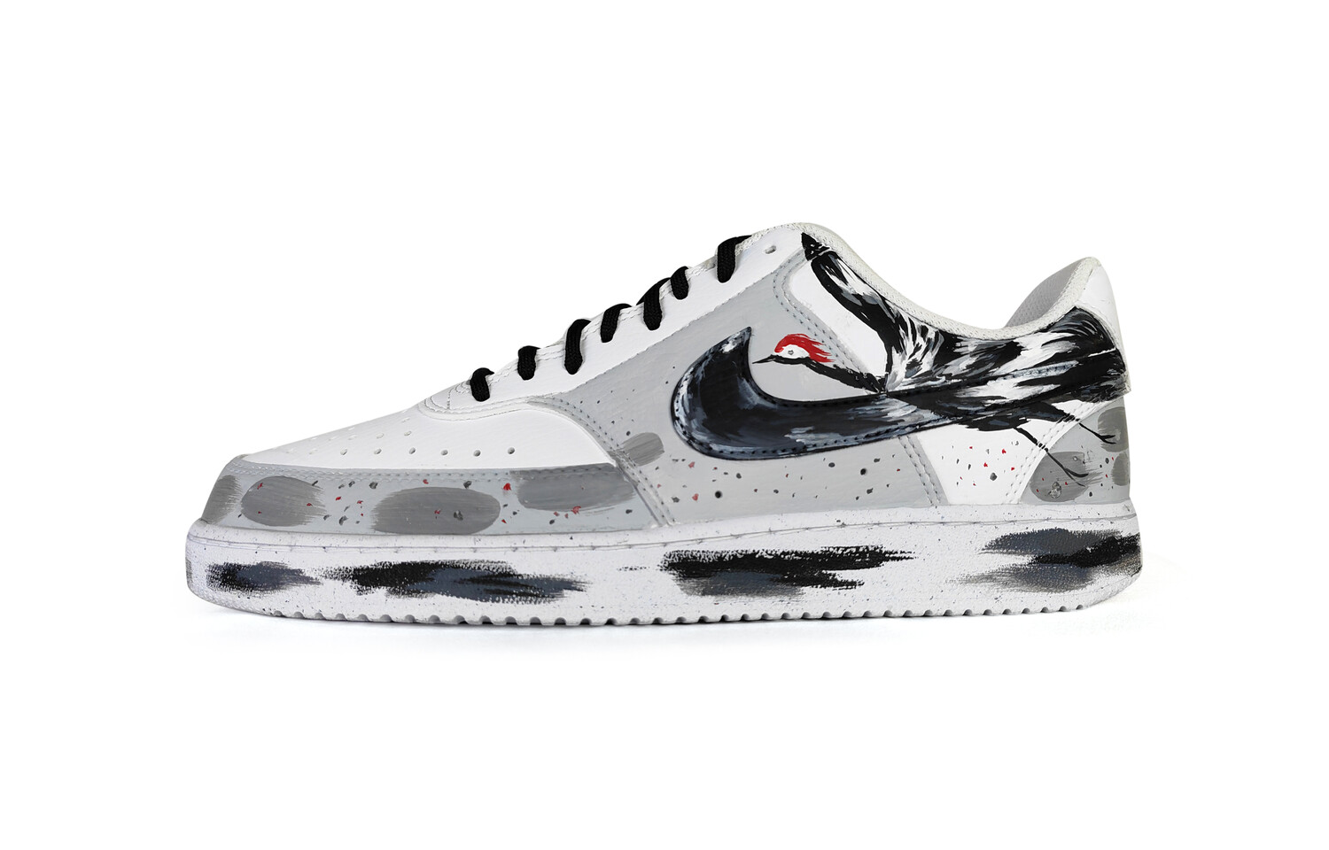 

Кроссовки Nike Court Vision 1 Skateboarding Shoes Men Low-top White/gray/black, серый