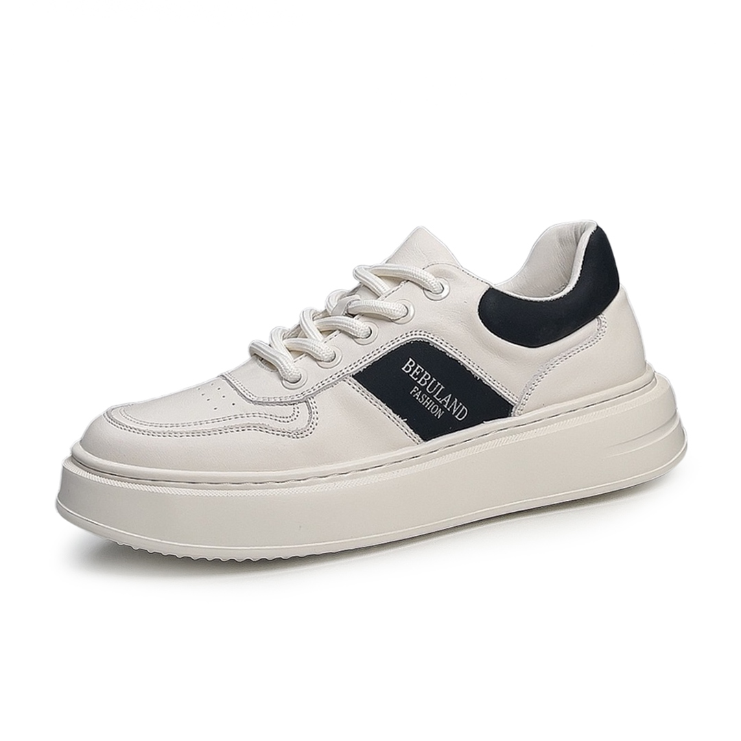 

Devanro Износостойкие легкие дышащие увеличивающие рост низкие скейтерские кроссовки мужские бело-черные, цвет White Black