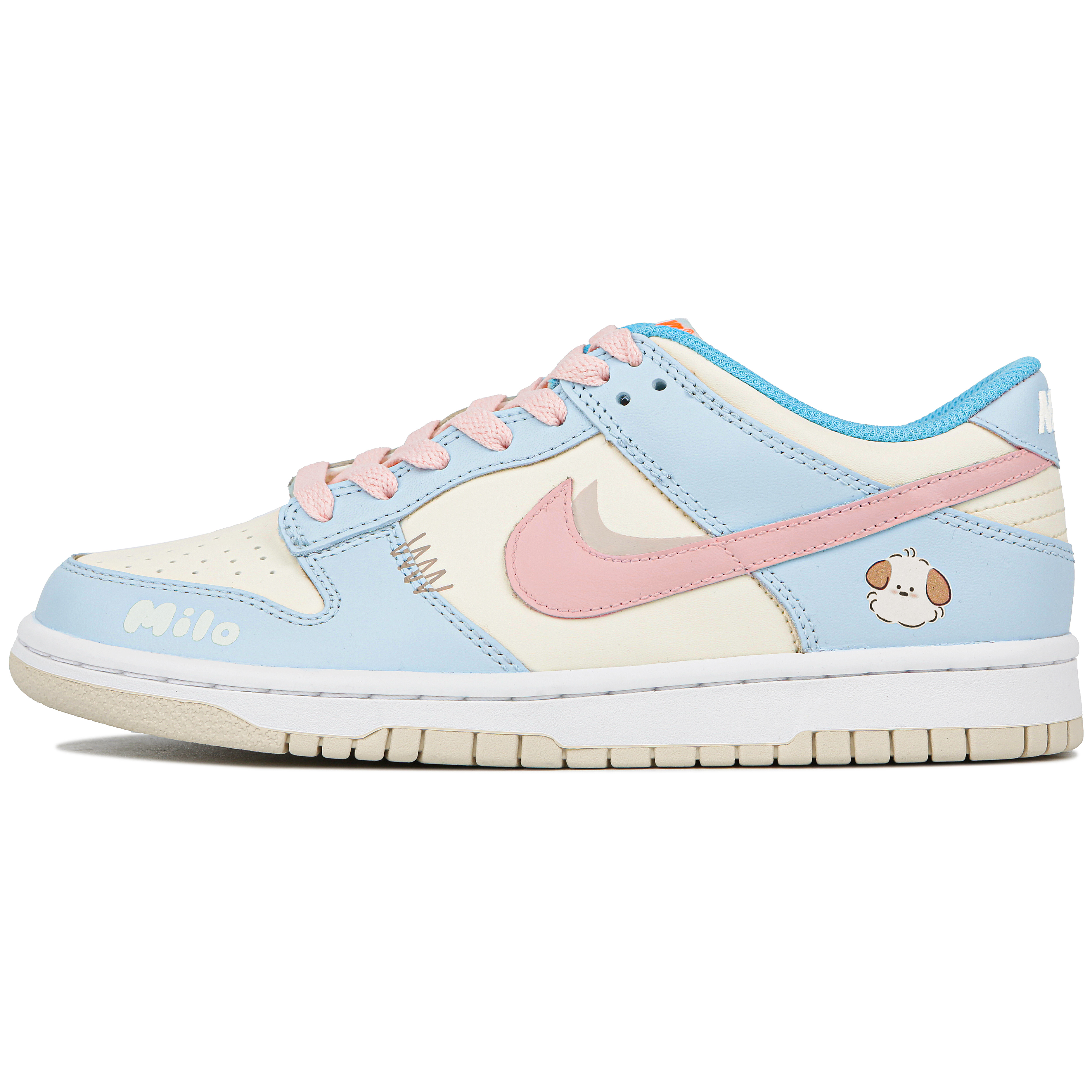 

Кроссовки Nike Dunk Skateboarding Shoes Women's Low-top White/Blue/Pink, белый