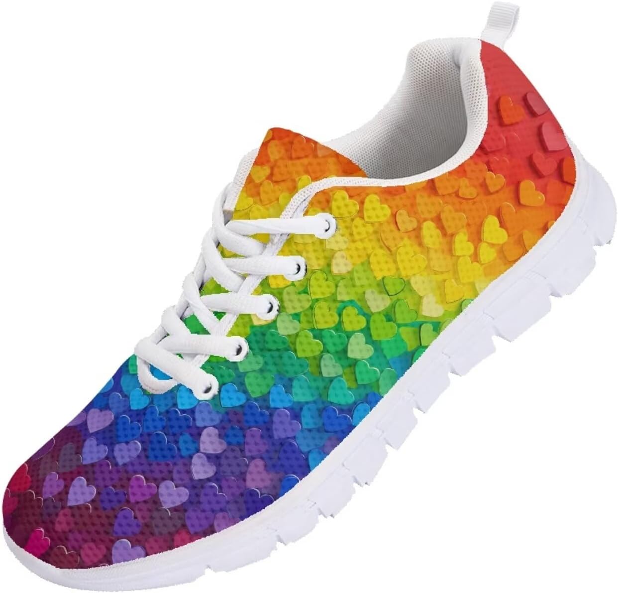 

Мужские кроссовки Funnydude Funny Print для бега, легкие, дышащие, теннисные, зимние спортивные кроссовки, Rainbow