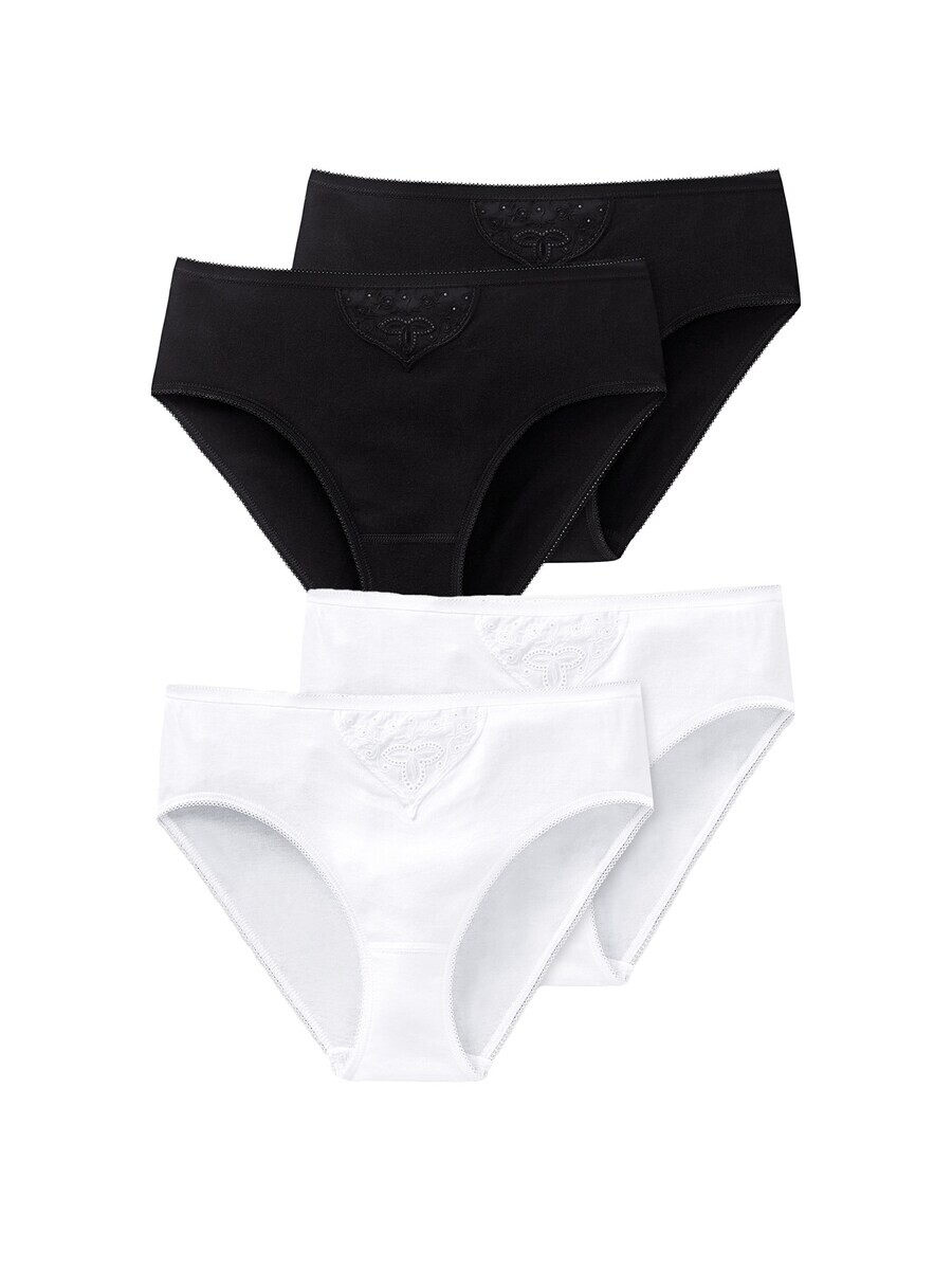 

Трусики SCHIESSER Panty Essentials, черный/белый