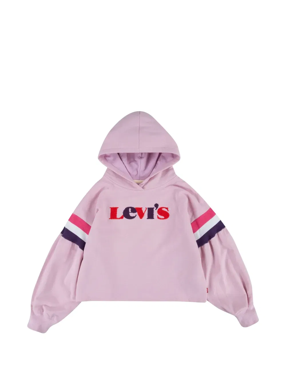 Худи с полосатым рукавом и логотипом Levi'S Kids, розовый