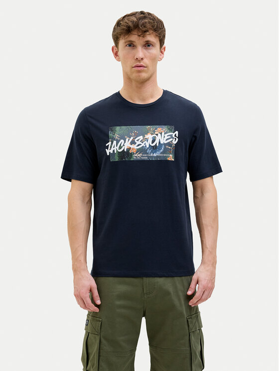 

Футболка стандартного кроя Hawaii 12269324 Jack&Jones, синий