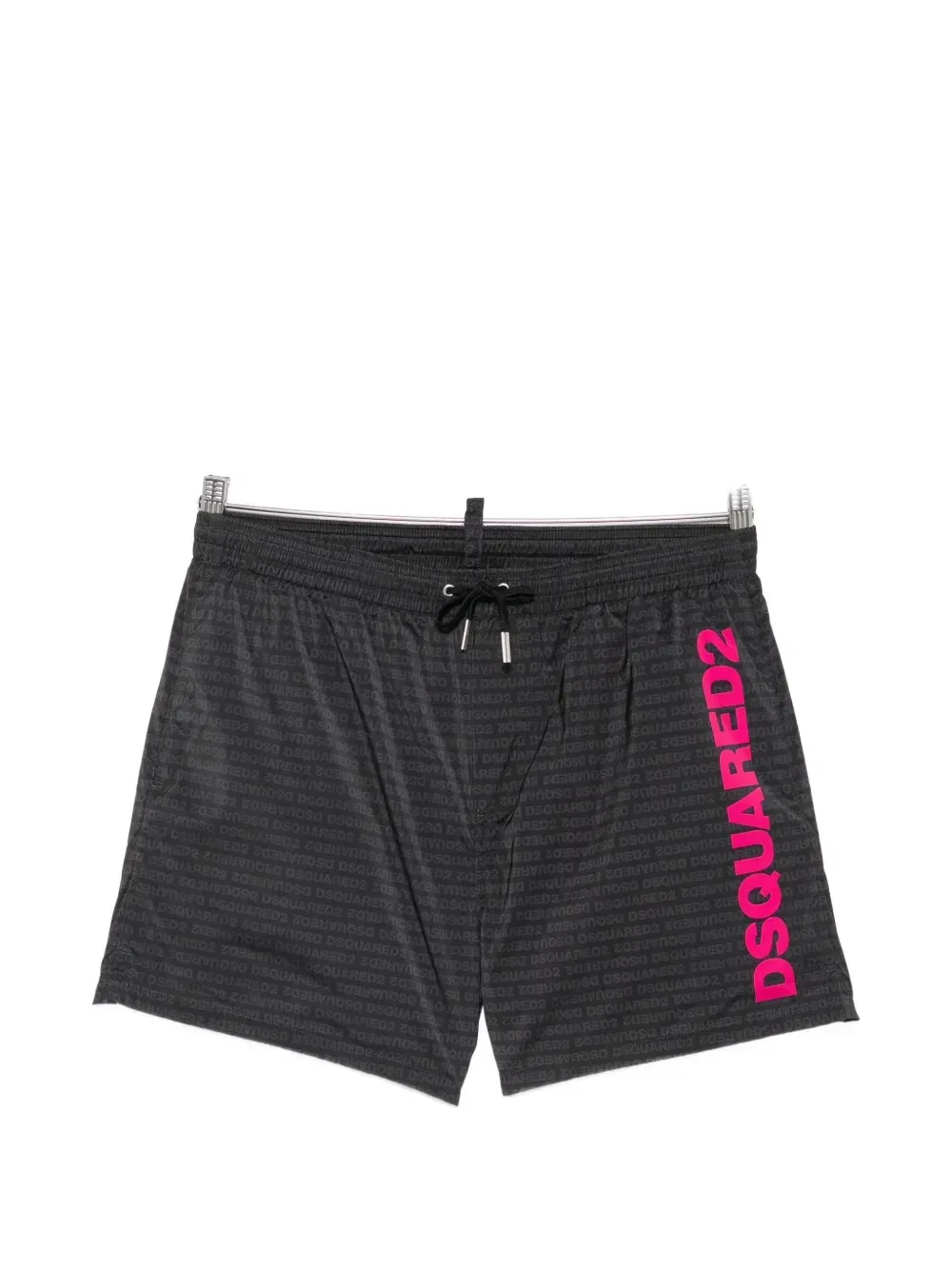 Шорты для плавания с логотипом и на шнурке DSQUARED2, черный