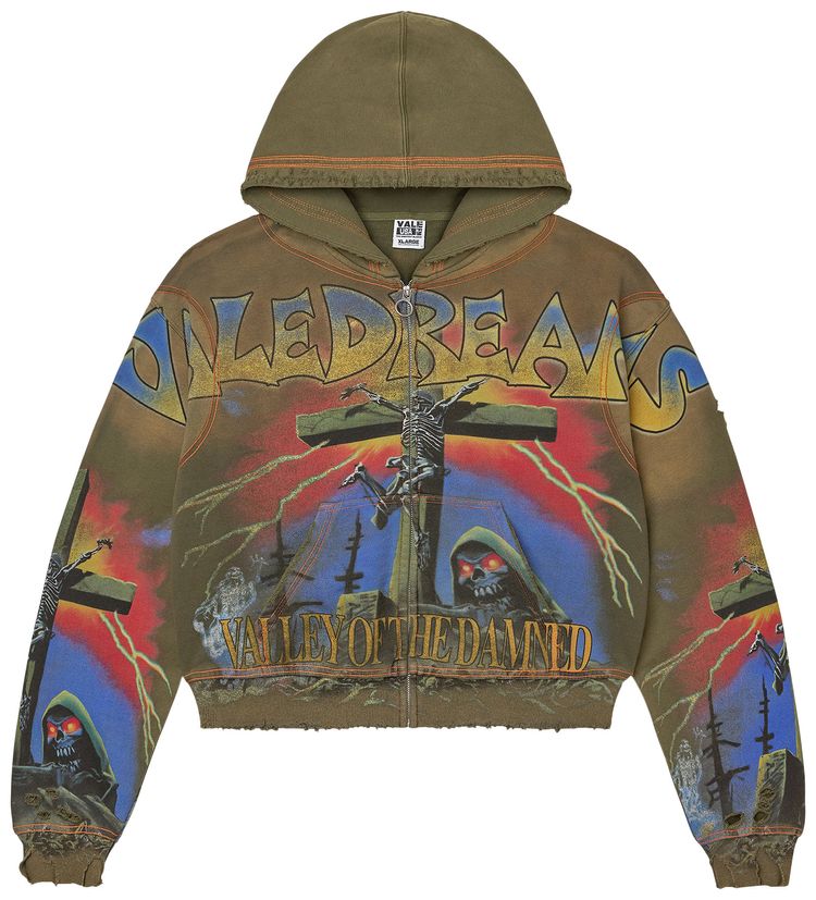 

Толстовка Vale Forever Damned Big Zip Up, зеленый