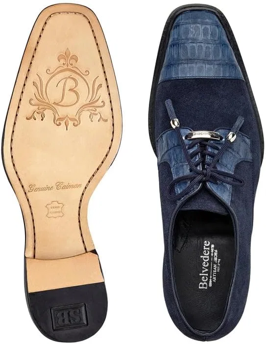 Мокасины кожаные Belvedere Capitano Navy — фото 3