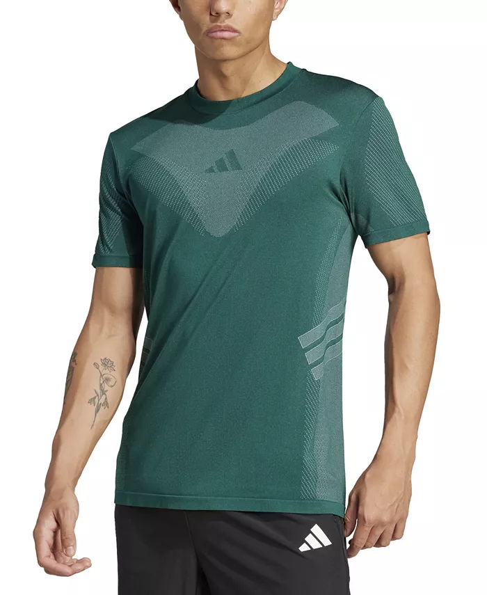 

Мужская футболка Performance Slim-Fit бесшовная adidas, зеленый