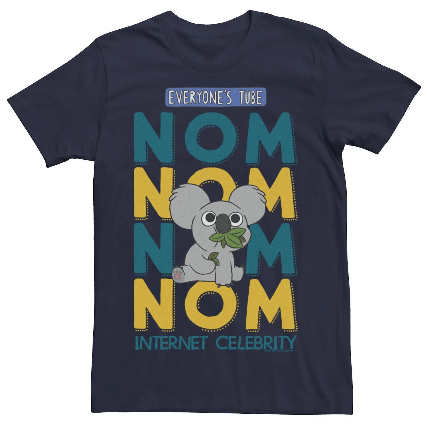 

Мужская футболка Cartoon Network We Bare Bears Nom Nom с цветами интернет-знаменитостей Licensed Character, синий