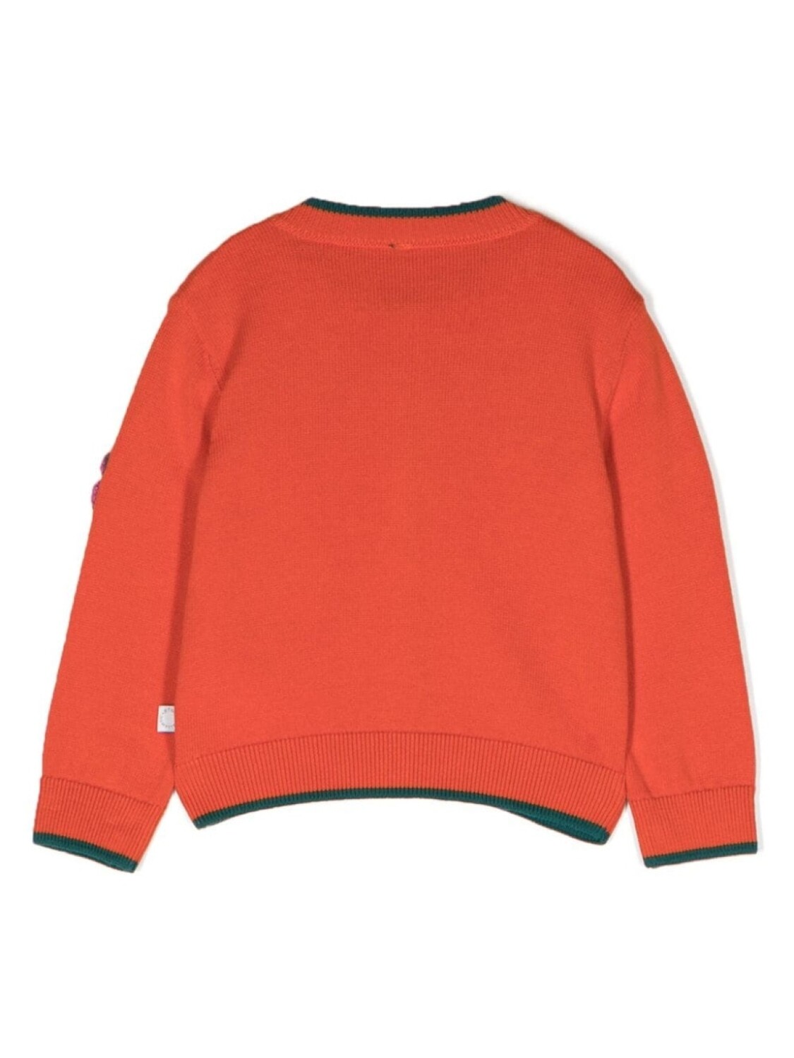 Stella McCartney Kids кардиган с цветочной аппликацией, оранжевый — фото 2