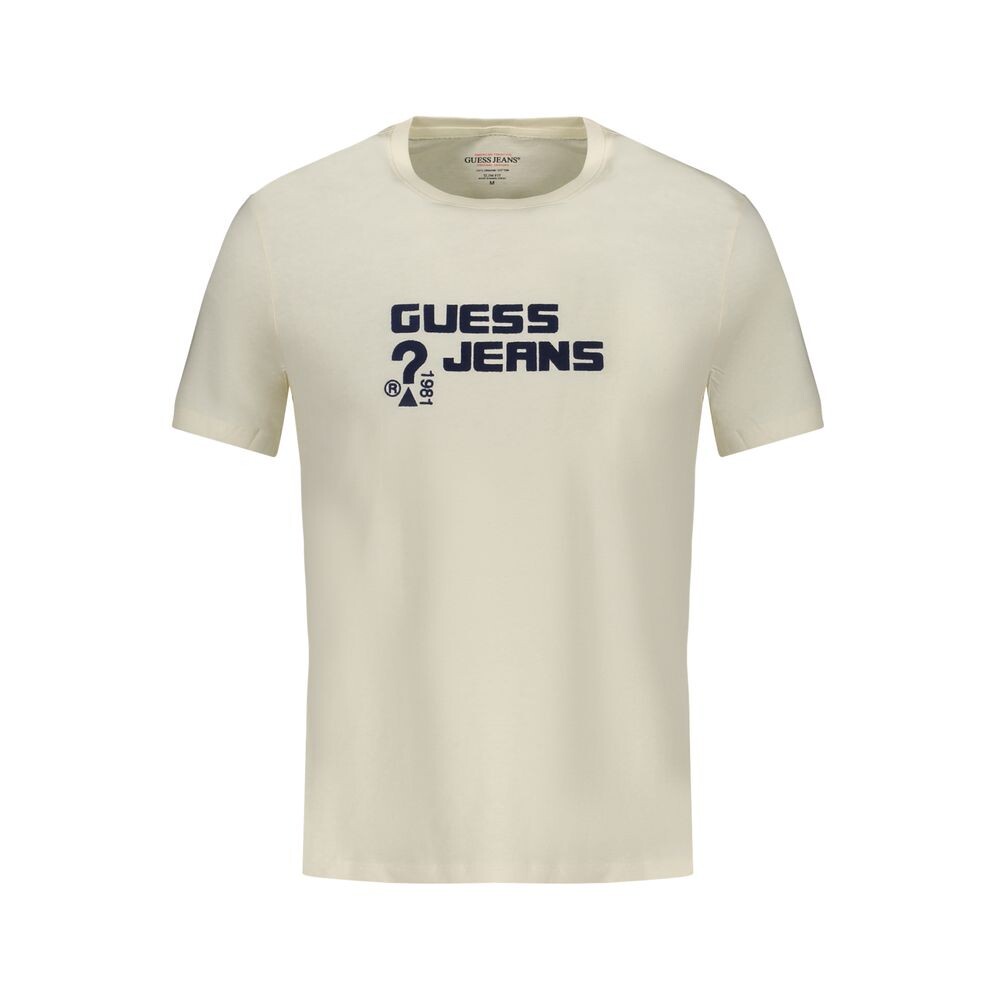 

Бежевая хлопковая футболка Guess Shoes