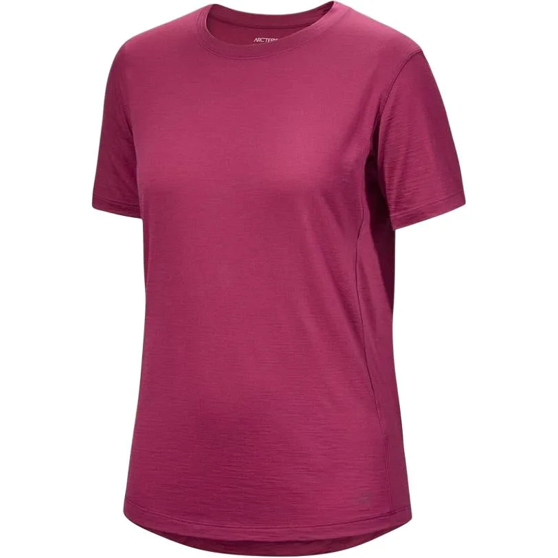 Футболка Remige женская с круглым вырезом Arcteryx, Crimson Water Red/Amaranthus