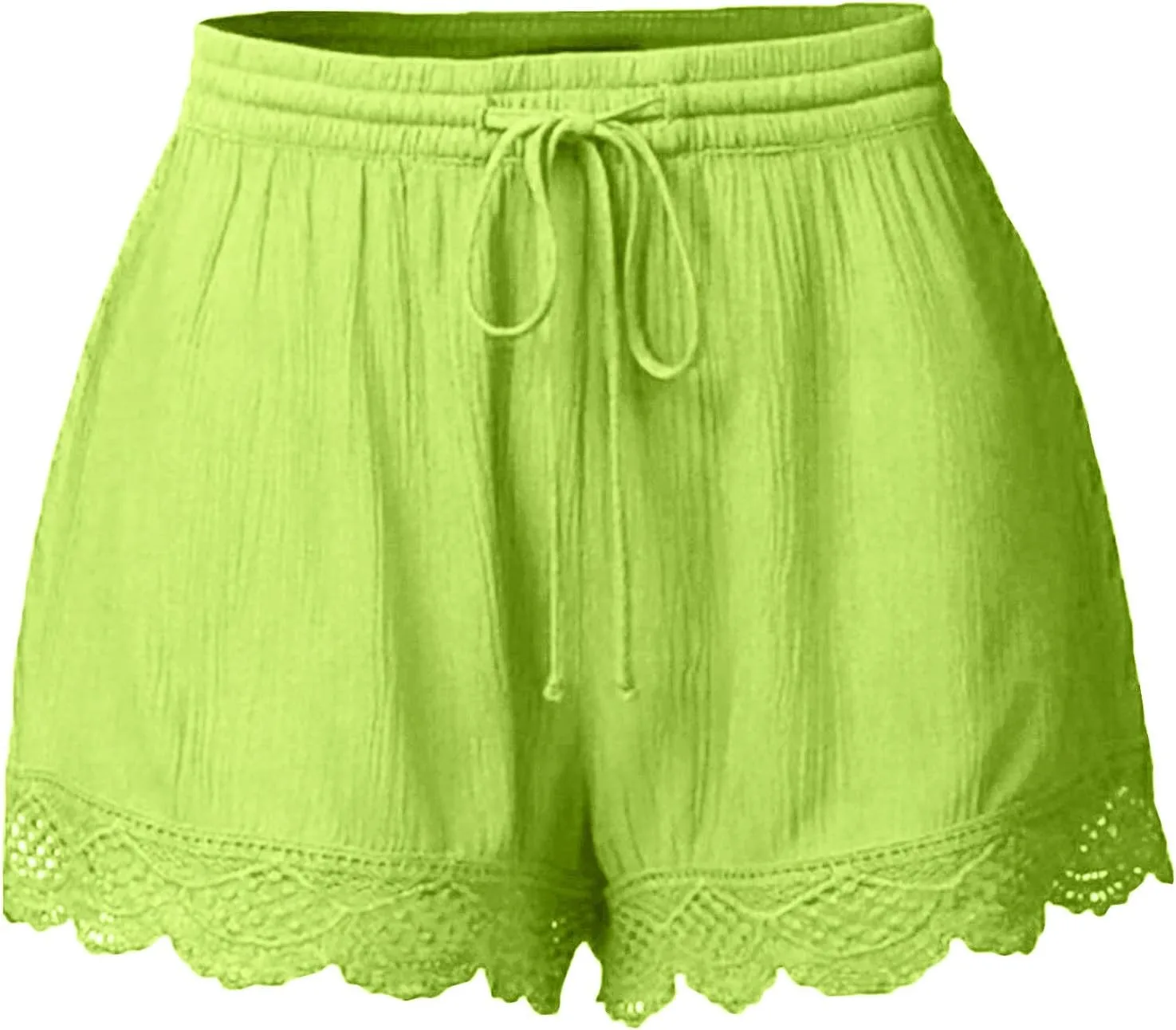 

Женские пляжные шорты High Waisted с кружевной отделкой OTSANT