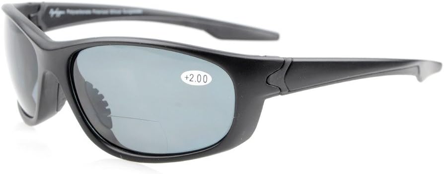 

Спортивные бифокальные солнцезащитные очки Eyekepper TR90 из небьющегося материала, предназначенные для бейсбола, бега, рыбалки, вождения, гольфа, софтбола и пешего туризма, Matte Black/Grey Lens