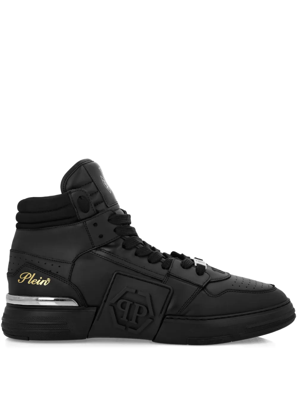 

Высокие кеды с логотипом Hexagon Philipp Plein, черный