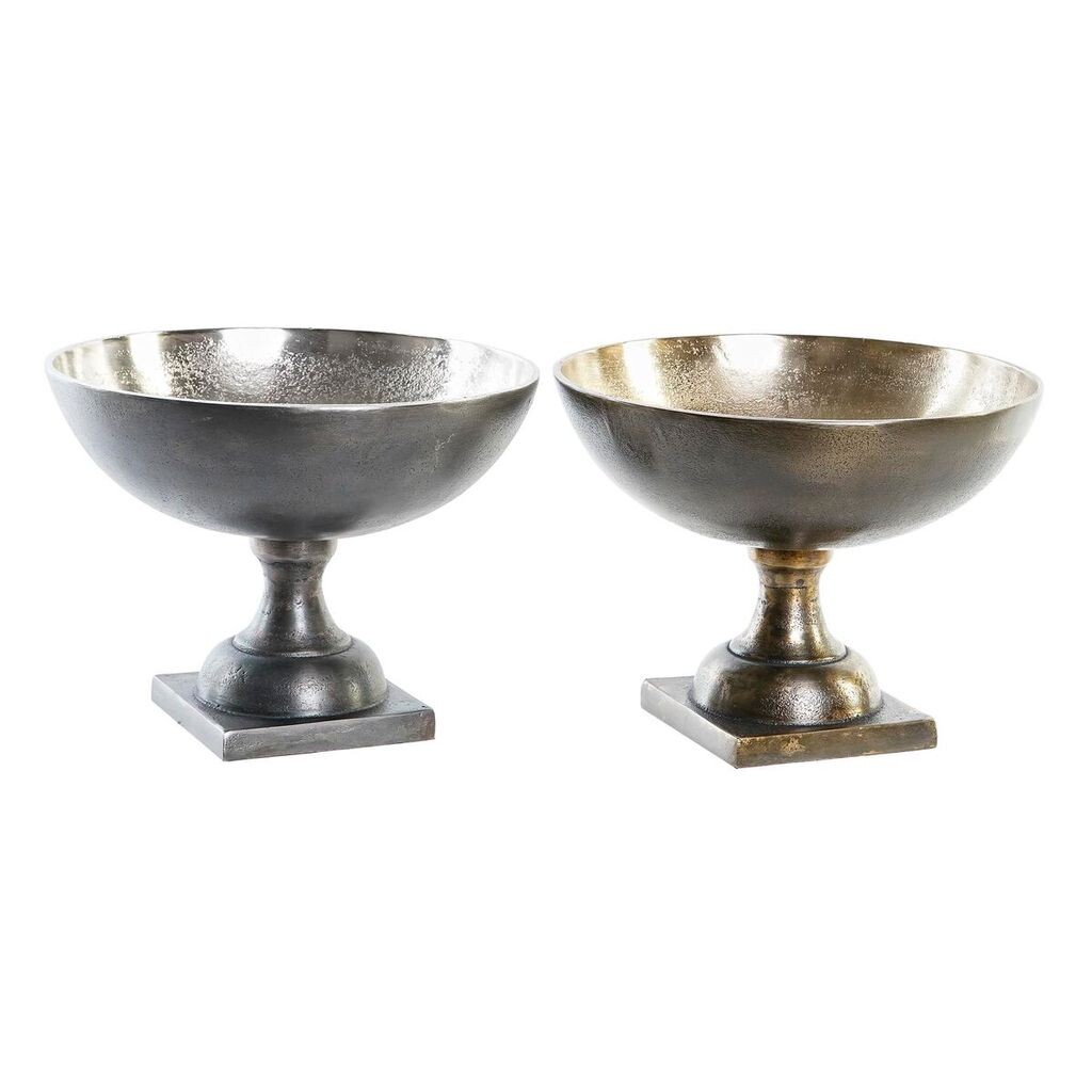 

Настольные украшения DKD Home Decor 25 x 25 x 19 см Серебро Золото Модерн (2 шт.)