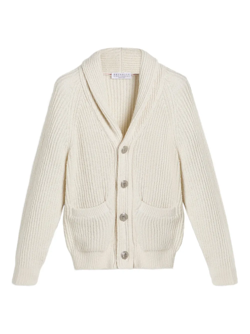 

Кардиган в рубчик Brunello Cucinelli Kids, нейтральный