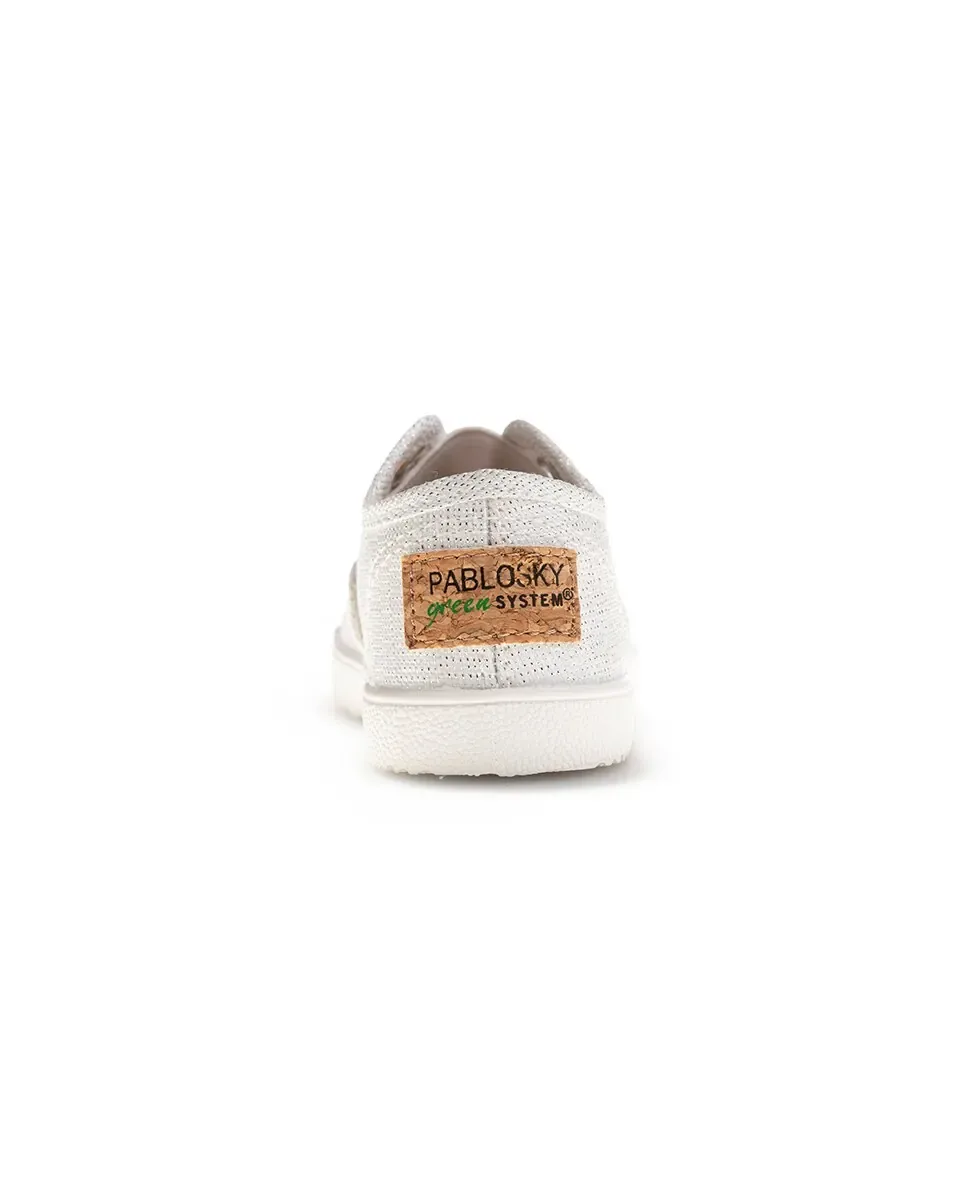 Детские кеды из холста barefoot с эластичной резинкой Pablosky, белый — фото 4