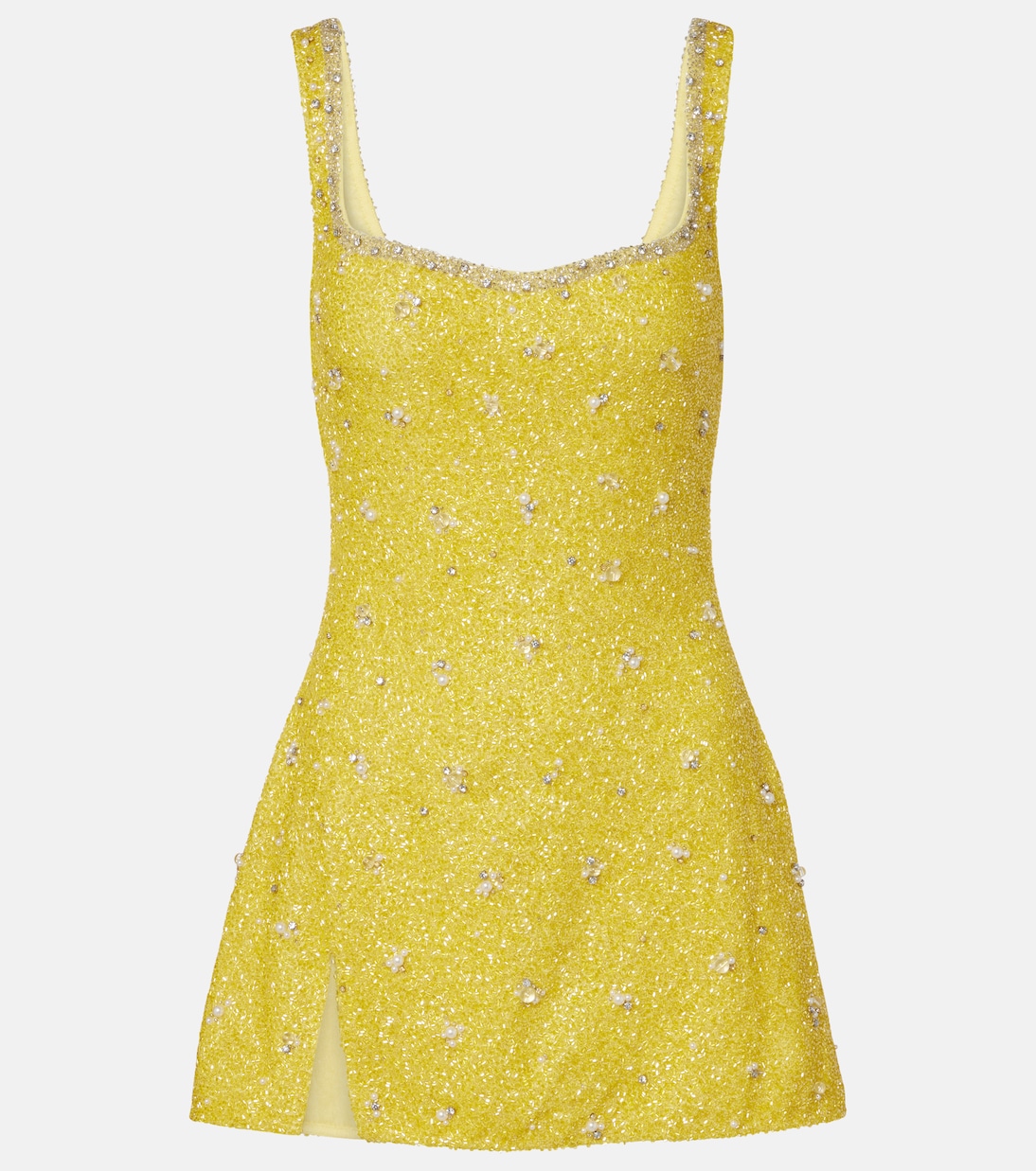 

Мини-платье, украшенное кристаллами Clio Peppiatt, Lemon