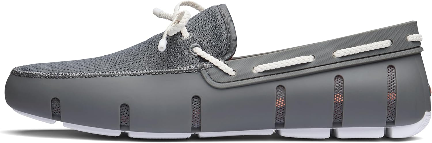 

Мужские лоферы SWIMS, повседневные слипоны с плетеными шнурками, модная обувь для пляжа, серый