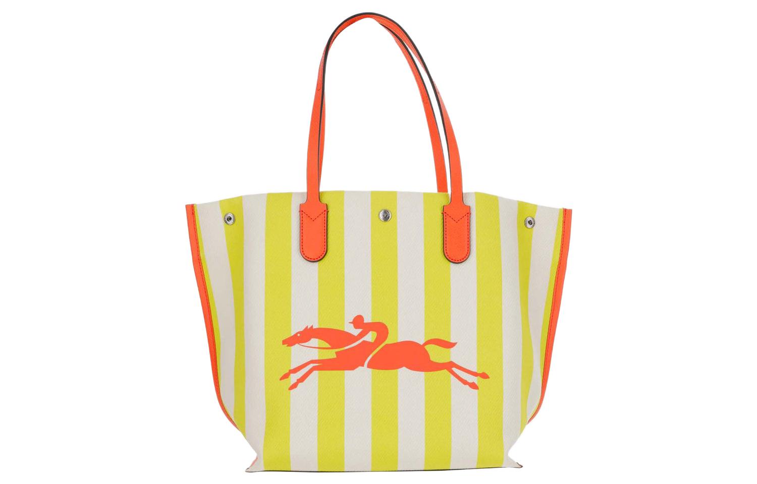

LONGCHAMP Элегантная большая сумка тоут, Yellow & White